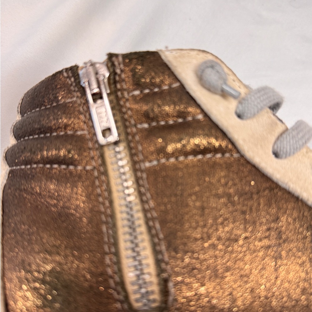 P448 Gold/Beige  High-Top Sneakers - Picture 3 of 8